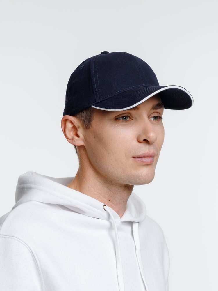 Бейсболка Spiker, темно-синяя с белым — изображение 8