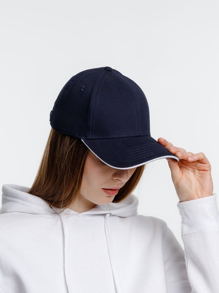 Бейсболка Spiker, темно-синяя с белым — изображение 6