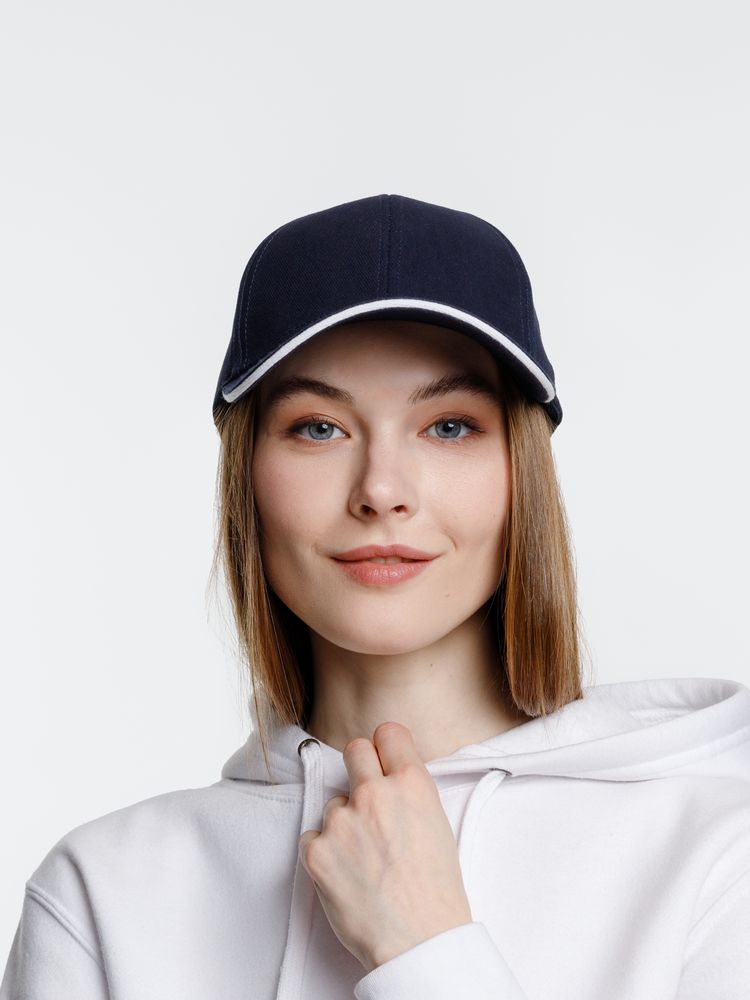 Бейсболка Spiker, темно-синяя с белым — изображение 5