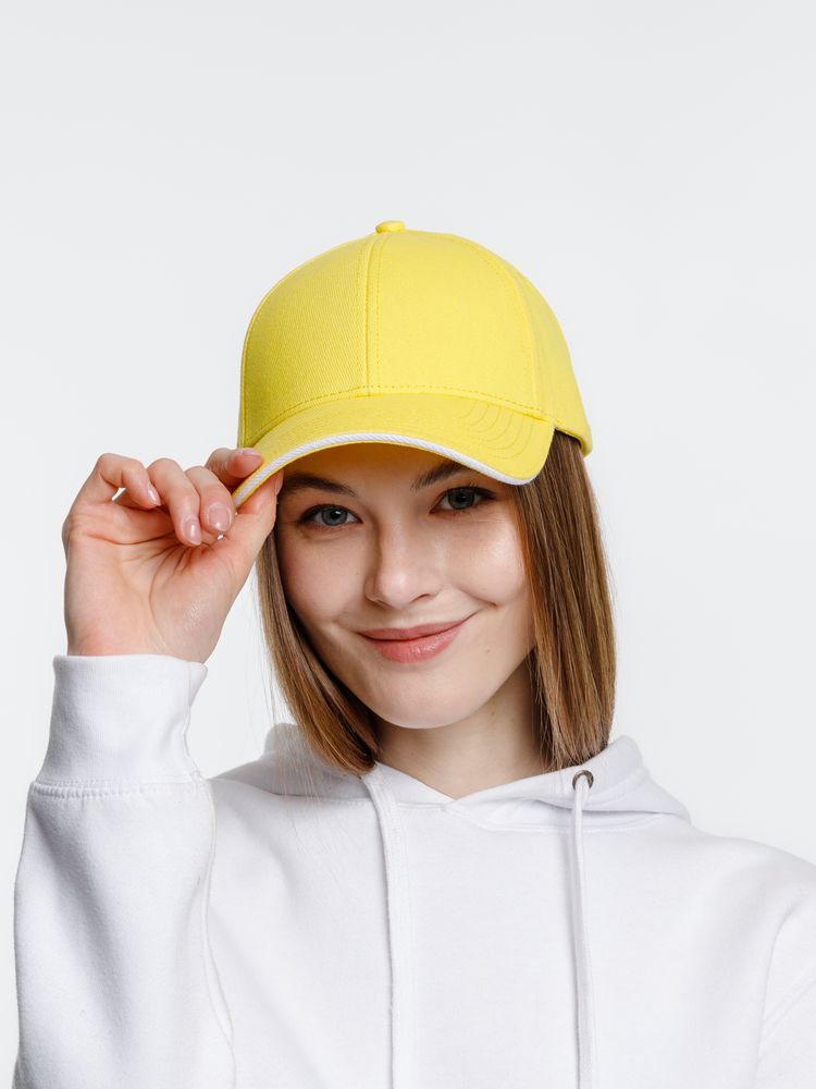 Бейсболка Spiker, желтая с белым — изображение 8