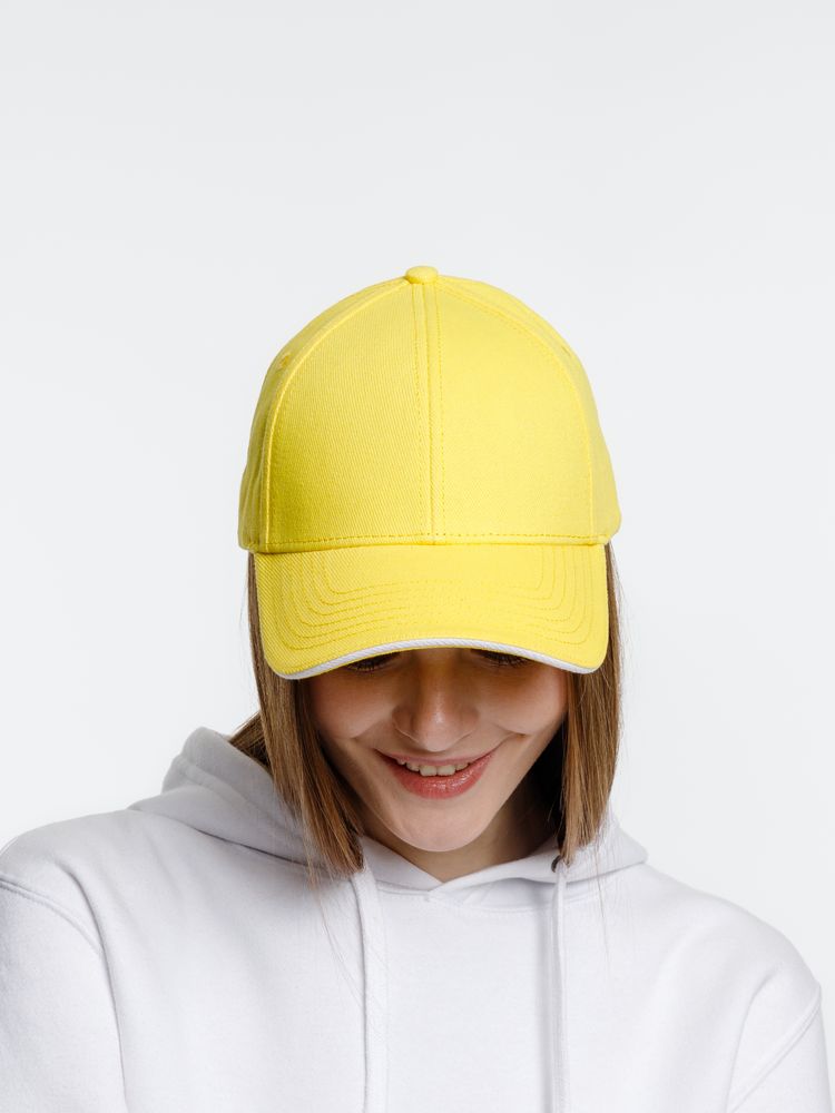 Бейсболка Spiker, желтая с белым — изображение 10