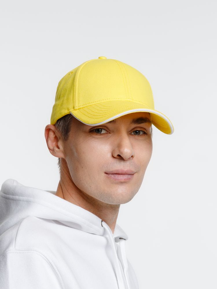 Бейсболка Spiker, желтая с белым — изображение 5