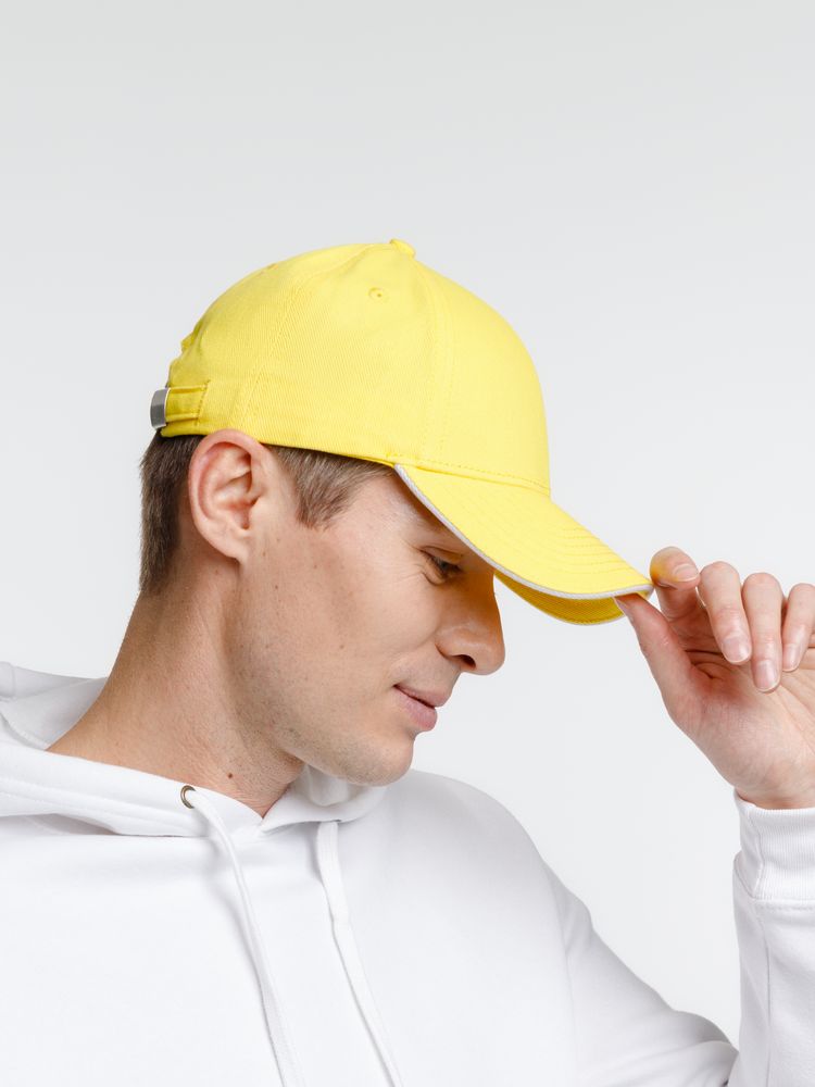 Бейсболка Spiker, желтая с белым — изображение 6