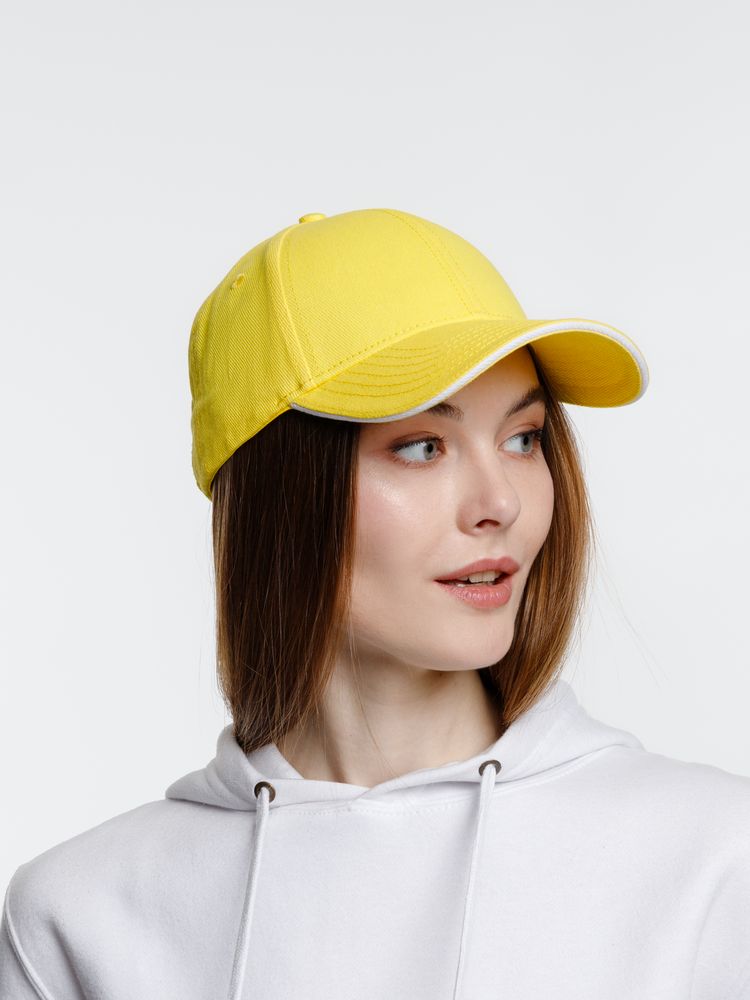 Бейсболка Spiker, желтая с белым — изображение 9