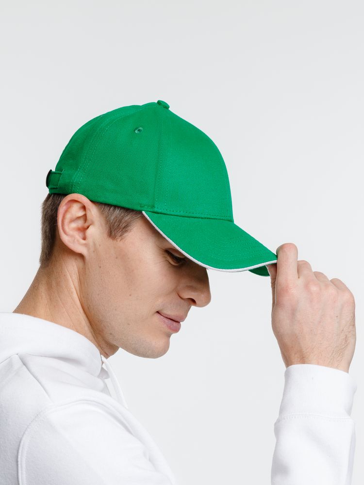 Бейсболка Spiker, зеленая с белым — изображение 10