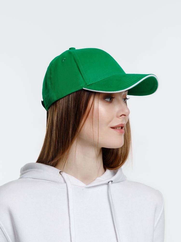 Бейсболка Spiker, зеленая с белым — изображение 6