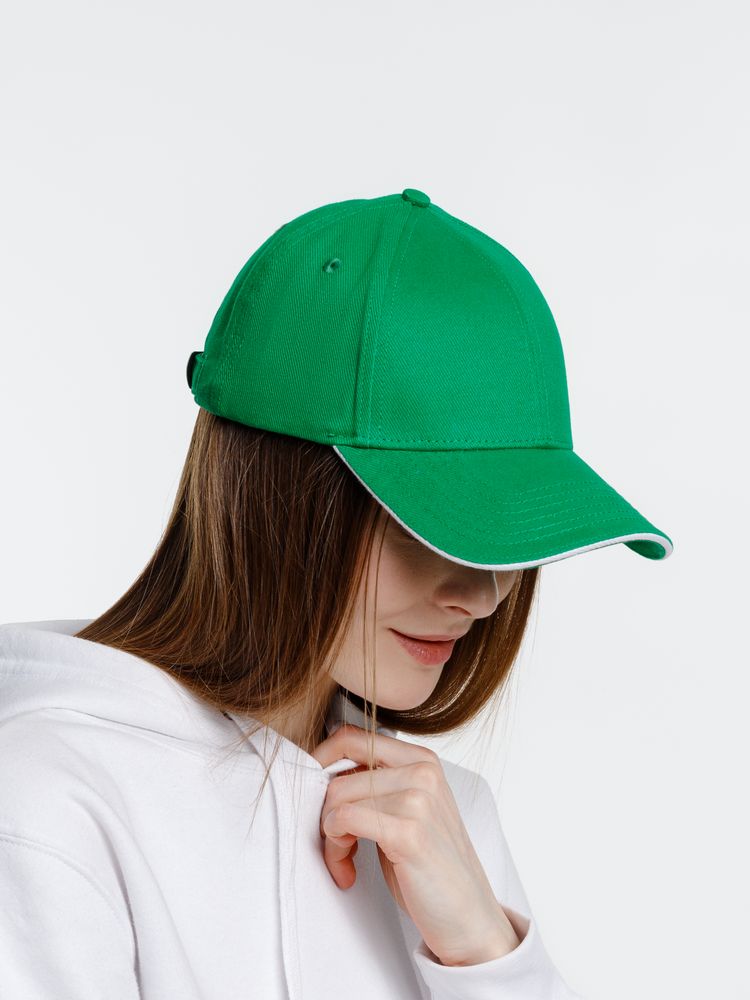 Бейсболка Spiker, зеленая с белым — изображение 7