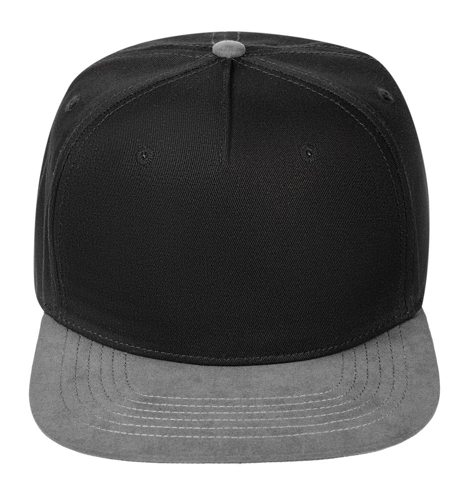 Бейсболка Foreside с прямым козырьком, черная с серым — изображение 3