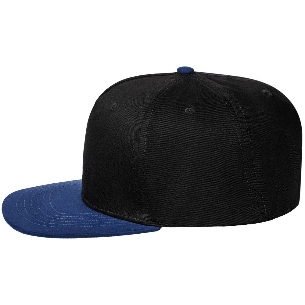 Бейсболка Foreside с прямым козырьком, черная с синим — изображение 2