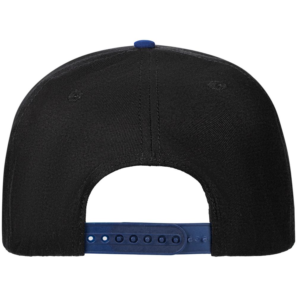 Бейсболка Foreside с прямым козырьком, черная с синим — изображение 4