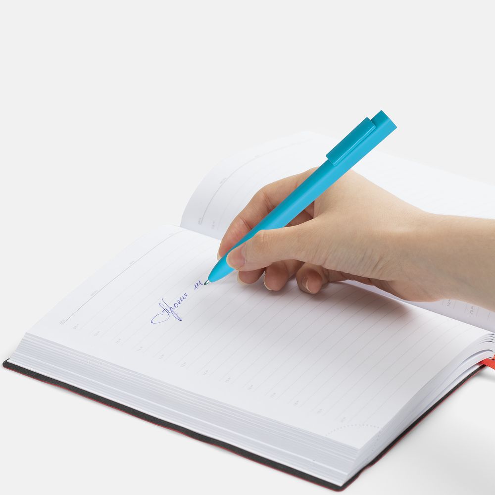 Ручка шариковая Swiper SQ Soft Touch, голубая — изображение 4