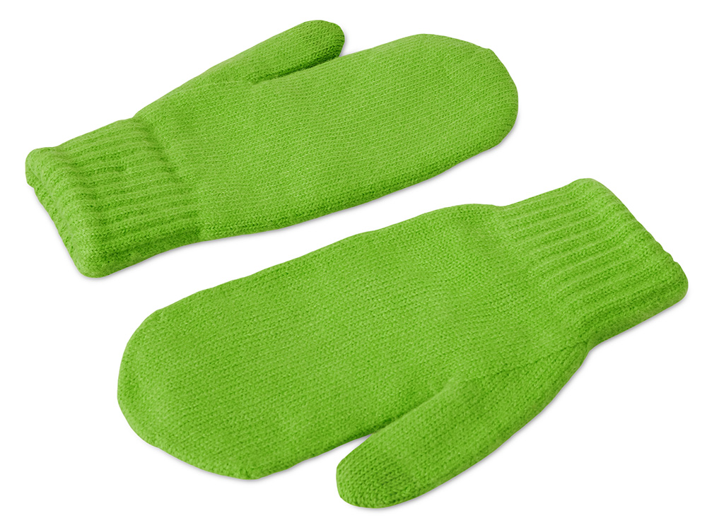 Подарочный набор с варежками, шарфом и термосом, зеленое яблоко — изображение 6