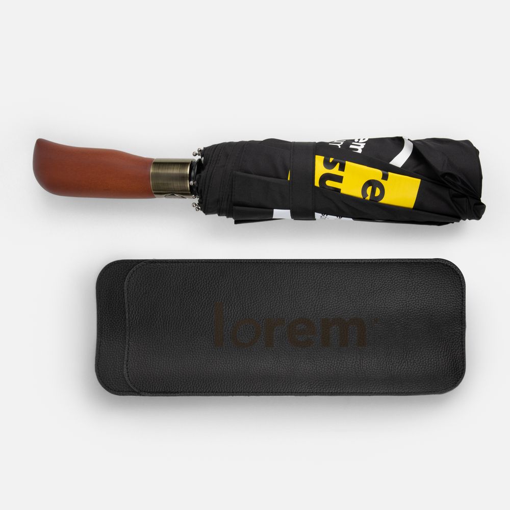 Зонт складной Cloudburst в подарочной упаковке, темно-синий — изображение 4