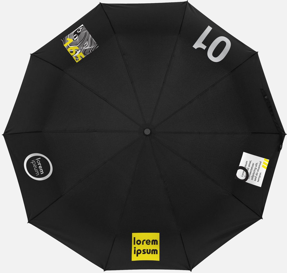 Зонт складной Cloudburst в подарочной упаковке, темно-синий — изображение 2