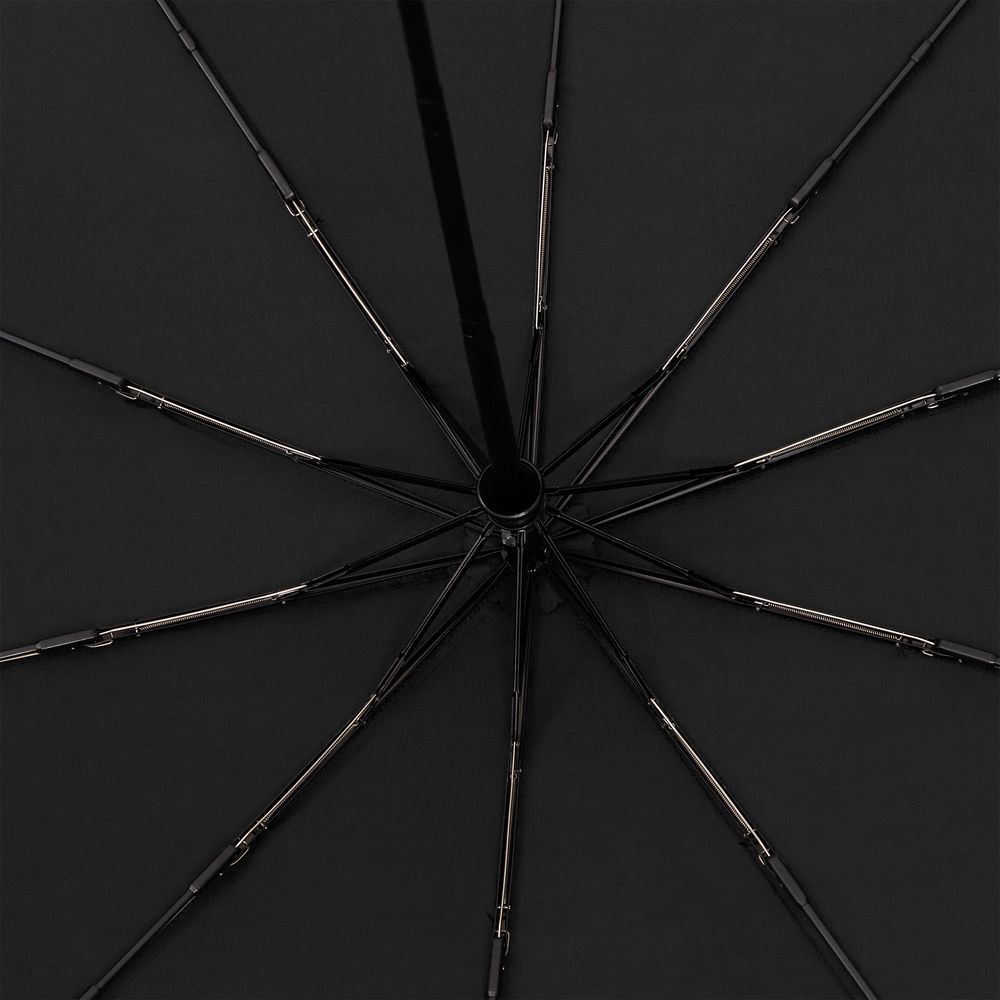 Зонт складной Cloudburst в подарочной упаковке, черный — изображение 3