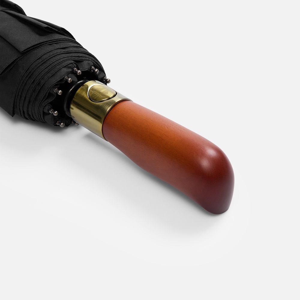 Зонт складной Cloudburst в подарочной упаковке, черный — изображение 6