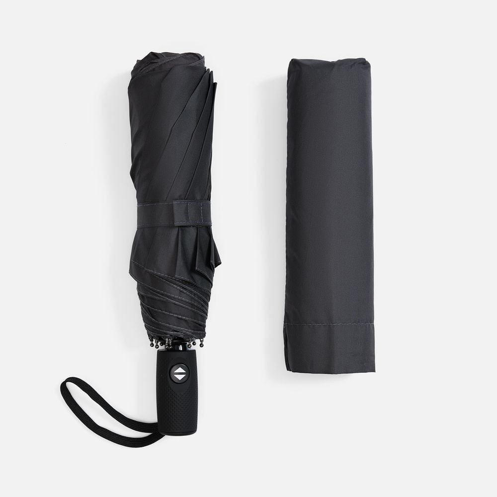 Складной зонт Dome Double с двойным куполом, серый — изображение 5