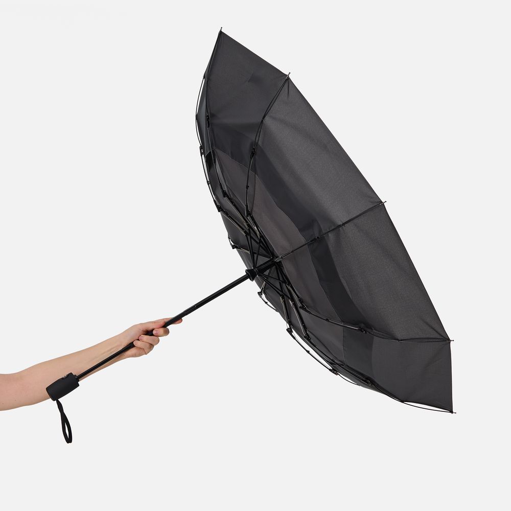 Складной зонт Dome Double с двойным куполом, серый — изображение 7