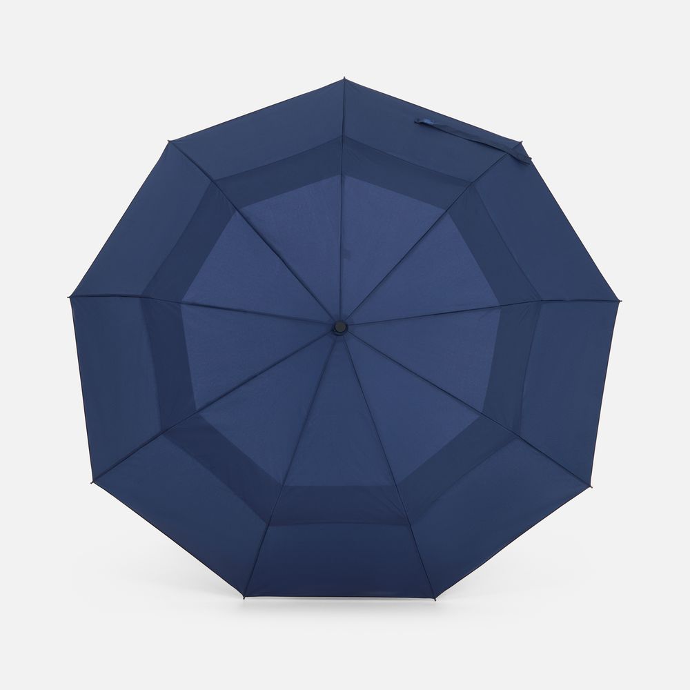 Складной зонт Dome Double с двойным куполом, темно-синий — изображение 2