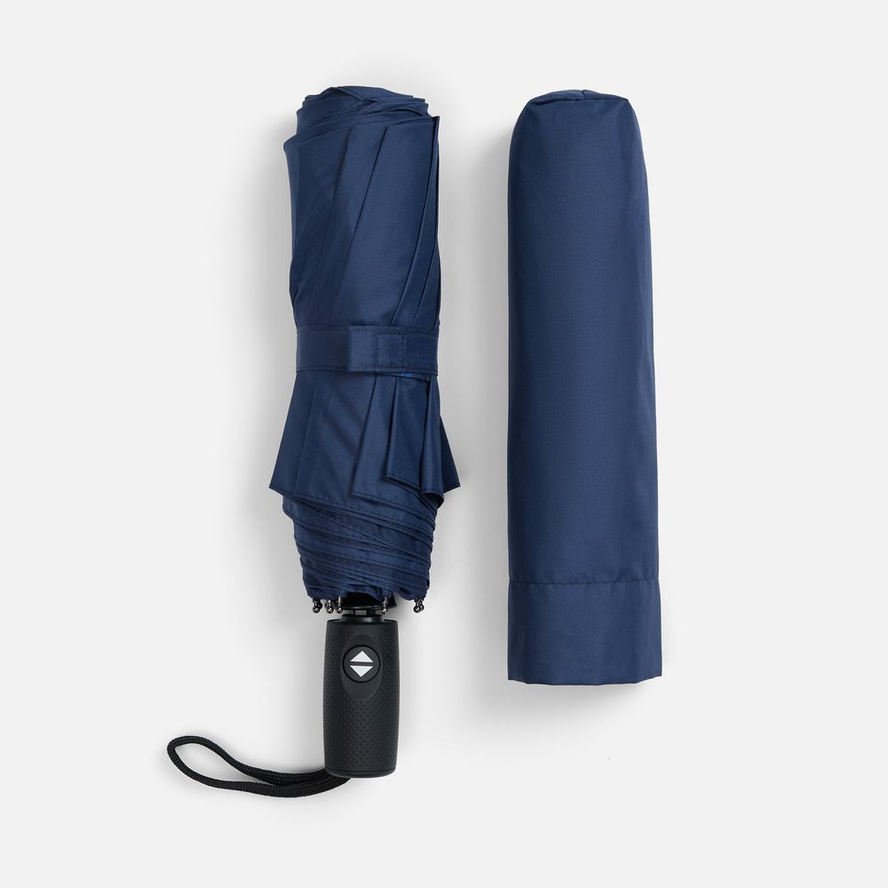 Складной зонт Dome Double с двойным куполом, темно-синий — изображение 4