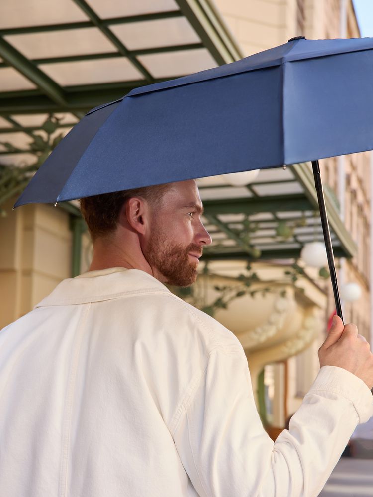 Складной зонт Dome Double с двойным куполом, темно-синий — изображение 8