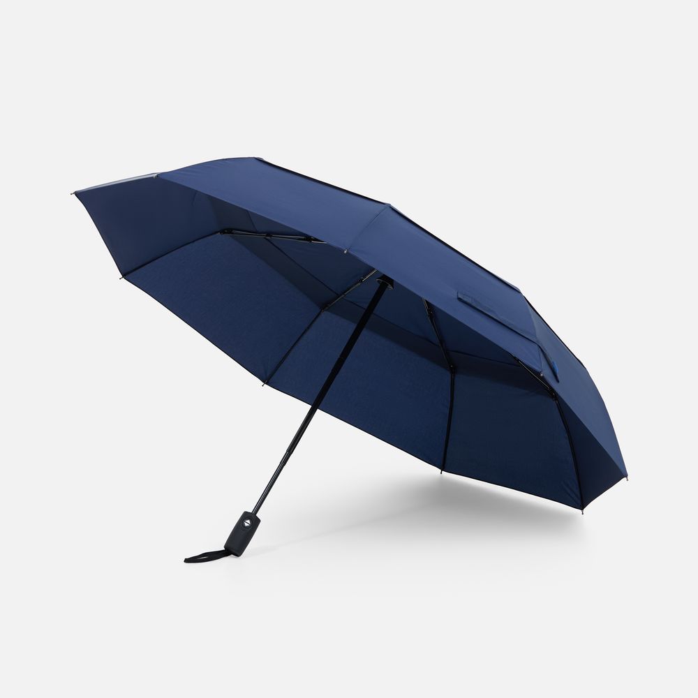 Складной зонт Dome Double с двойным куполом, темно-синий