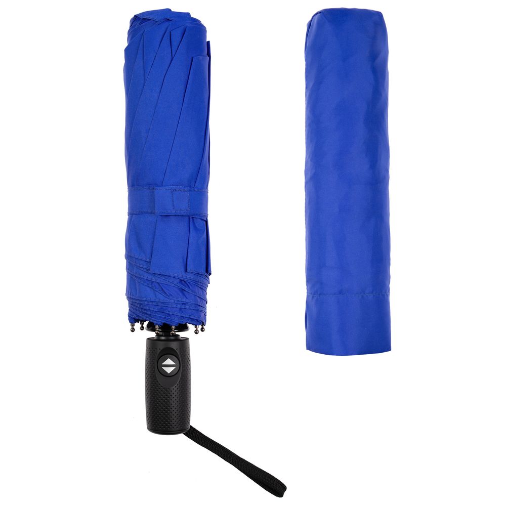 Складной зонт Dome Double с двойным куполом, синий — изображение 4
