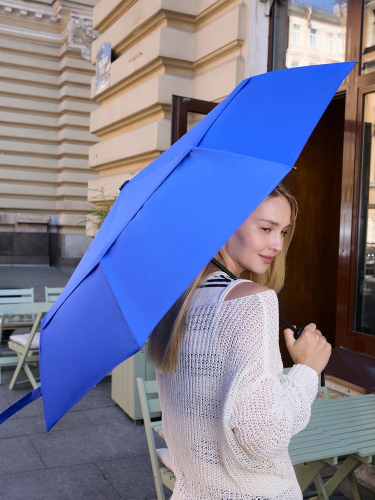 Складной зонт Dome Double с двойным куполом, синий — изображение 5
