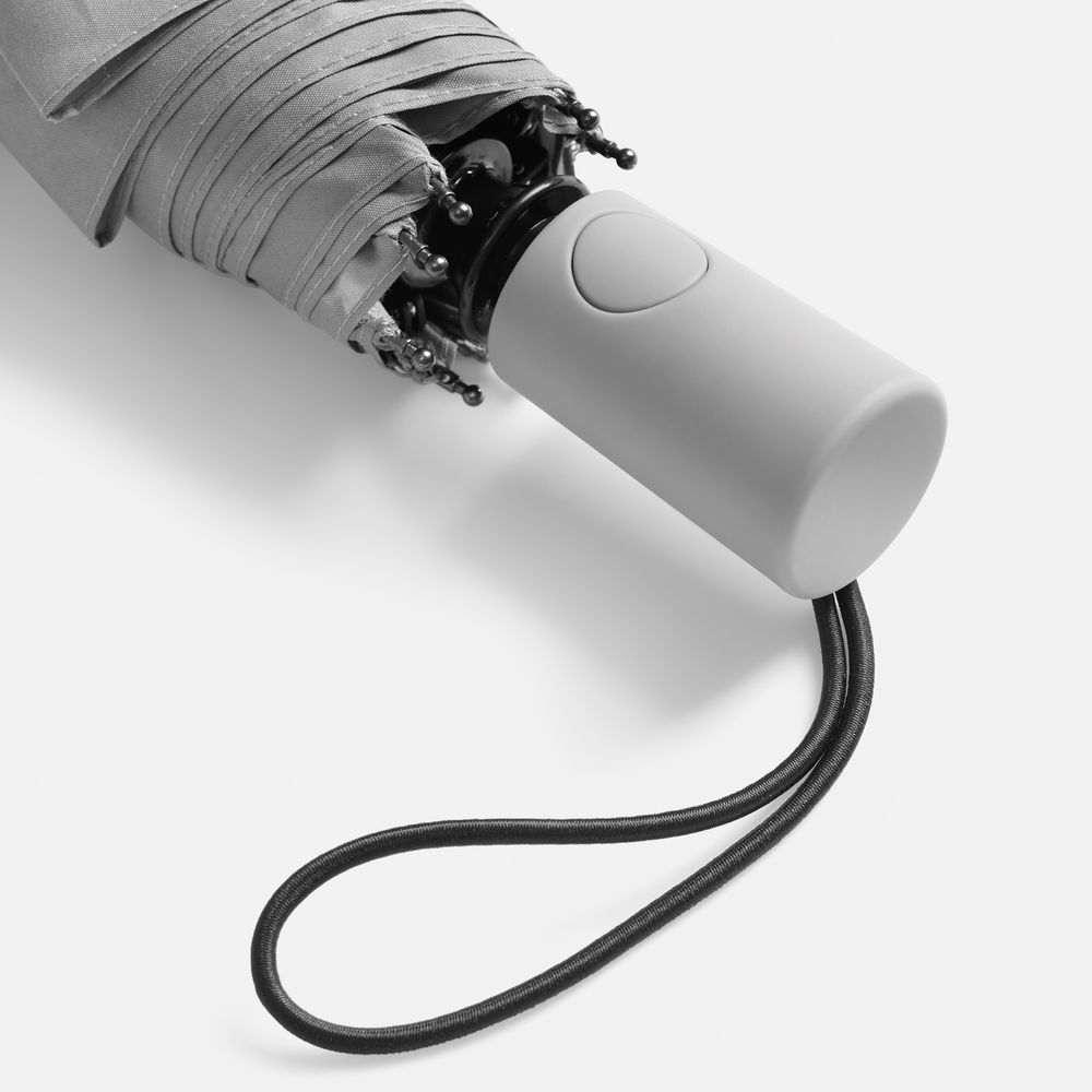 Зонт складной Hard Work с проявляющимся рисунком, серый — изображение 7