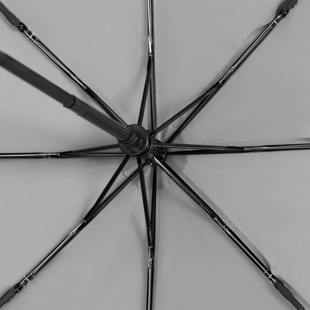Зонт складной Hard Work с проявляющимся рисунком, серый — изображение 6