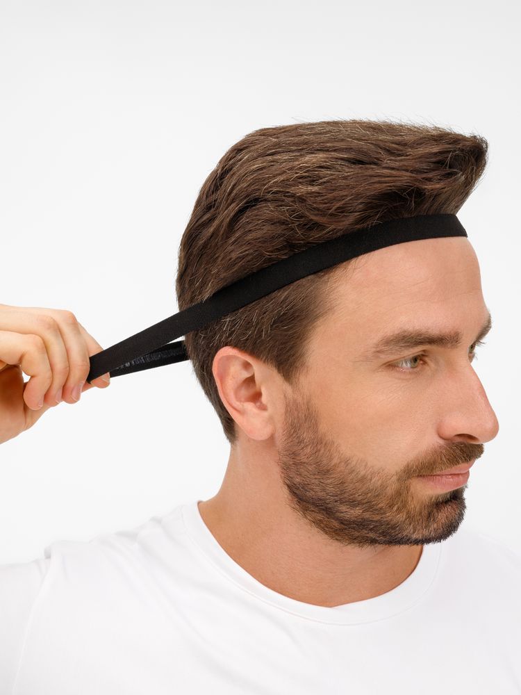 Повязка-резинка на голову Headway, черная — изображение 6