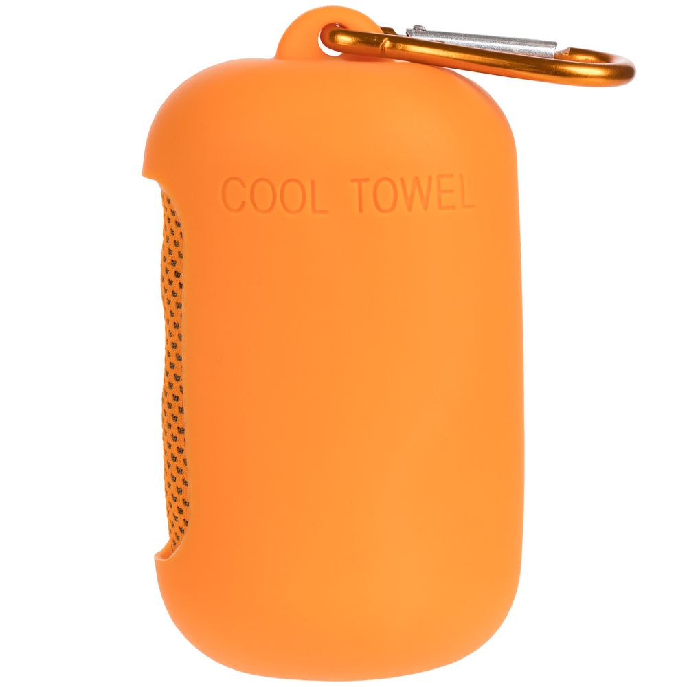 Охлаждающее полотенце Narvik в силиконовом чехле, оранжевое — изображение 2