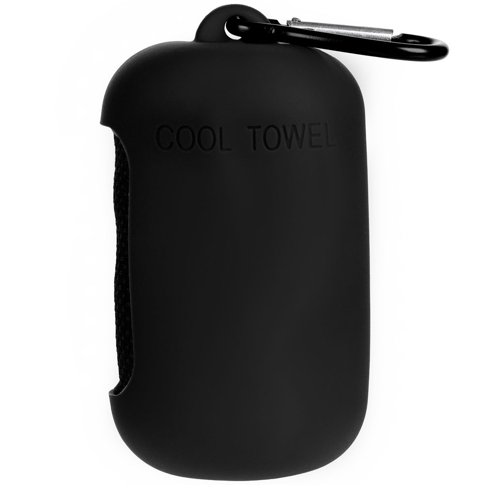 Охлаждающее полотенце Narvik в силиконовом чехле, черное — изображение 2