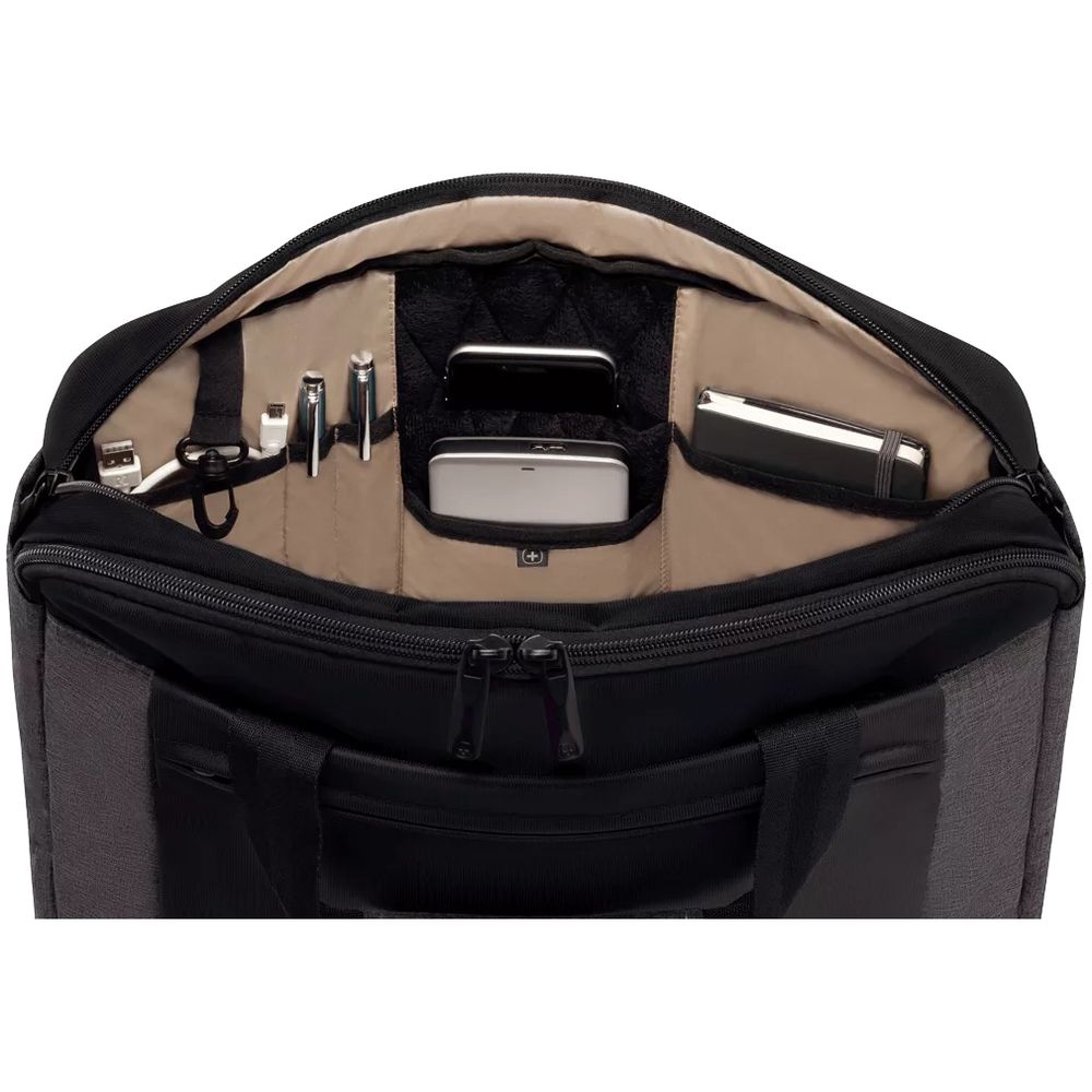 Сумка для ноутбука 16, черный с серым — изображение 3