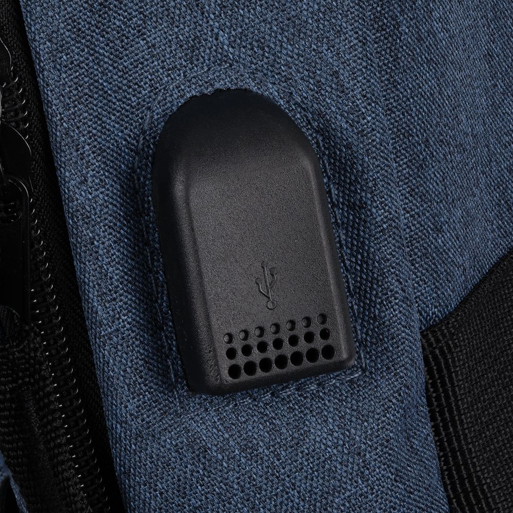 Рюкзак для ноутбука Conttori, синий меланж — изображение 11