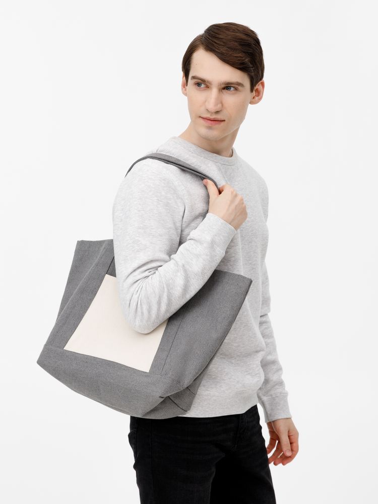 Шопер Shophop, серый с неокрашенным — изображение 7