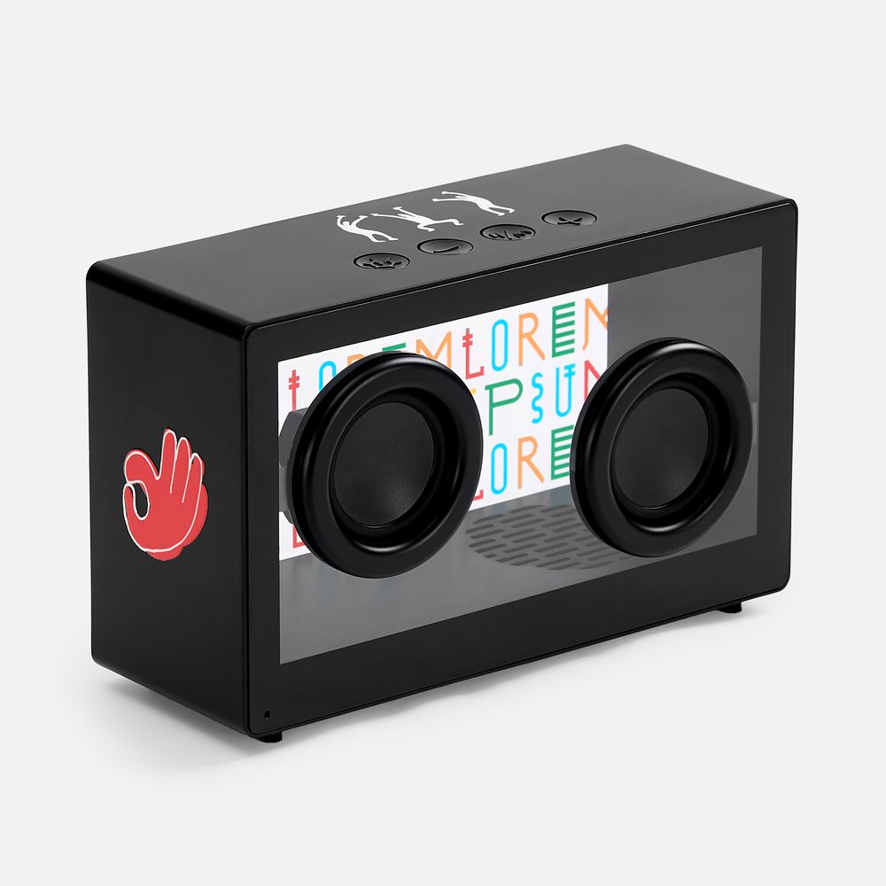 Bluetooth-колонка со светомузыкой Sensofonic, черная — изображение 2