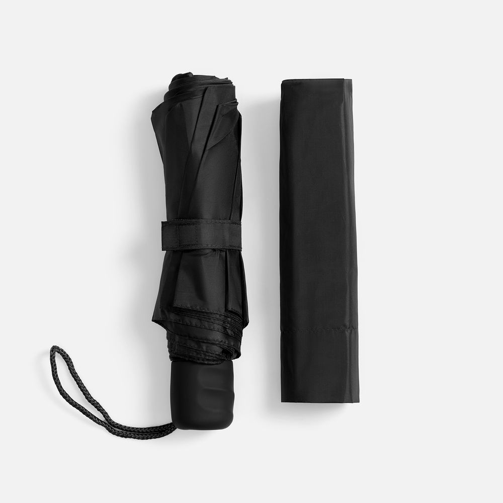 Зонт складной Basic, черный — изображение 3