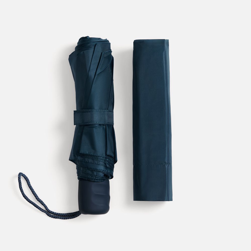 Зонт складной Basic, темно-синий — изображение 4