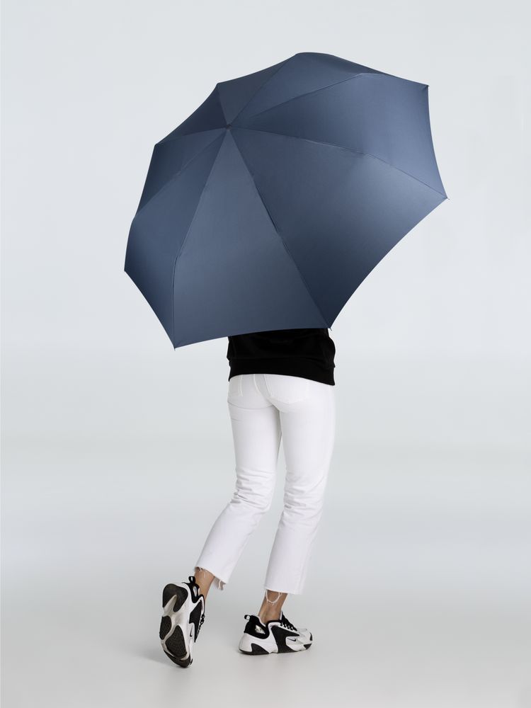 Зонт складной Fiber, темно-синий — изображение 8