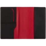 Обложка для паспорта Multimo, черная с красным