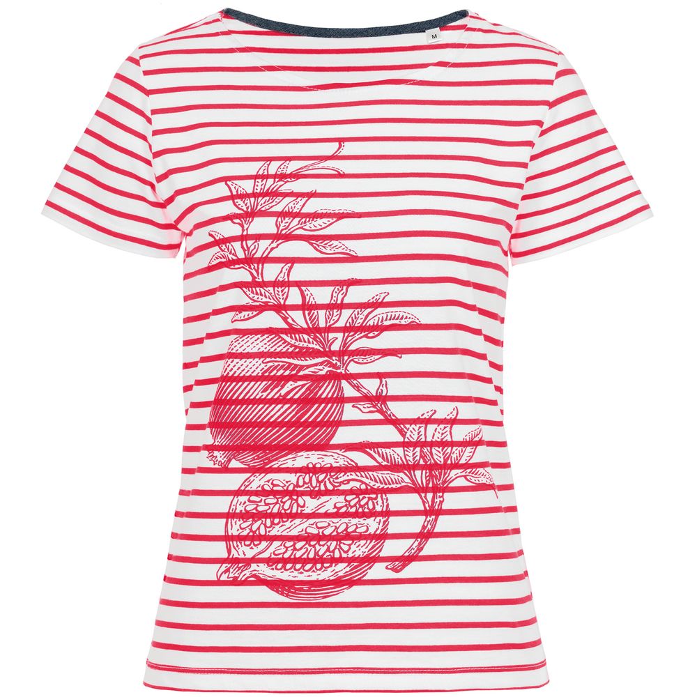 Футболка женская Grand Granat New, белая с красным — изображение 2