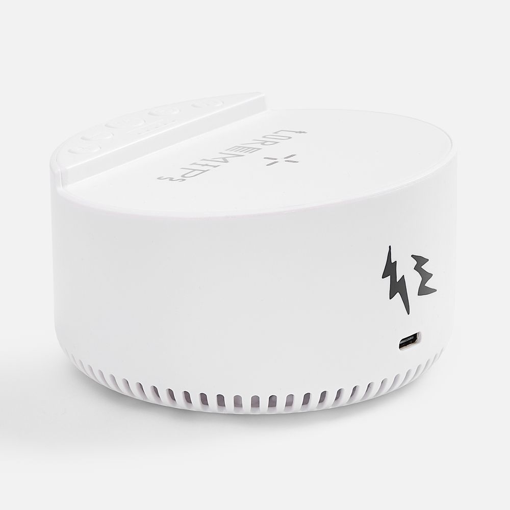 Bluetooth-колонка с беспроводной зарядкой relaxTime, белая — изображение 3