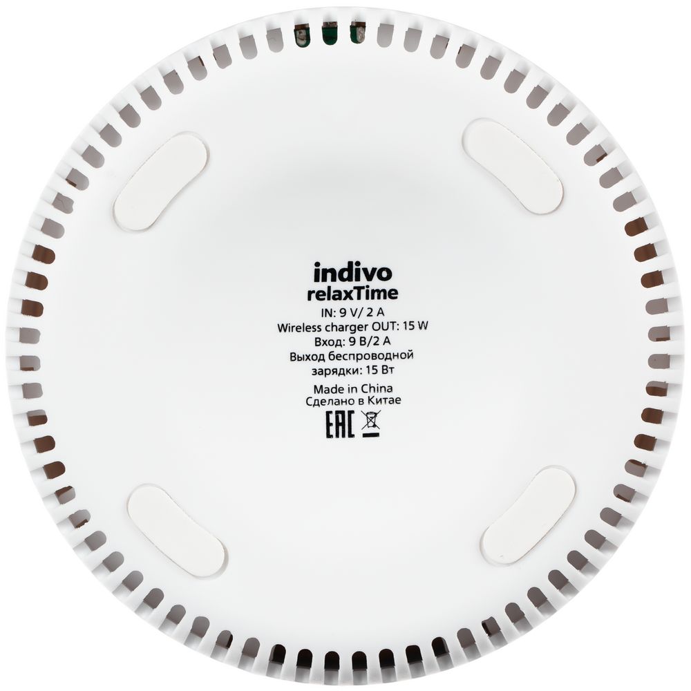 Bluetooth-колонка с беспроводной зарядкой relaxTime, белая — изображение 6