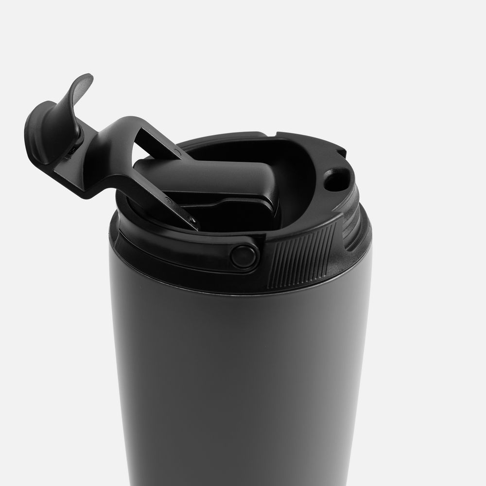 Термостакан с двумя поильниками Duetta, серый — изображение 4