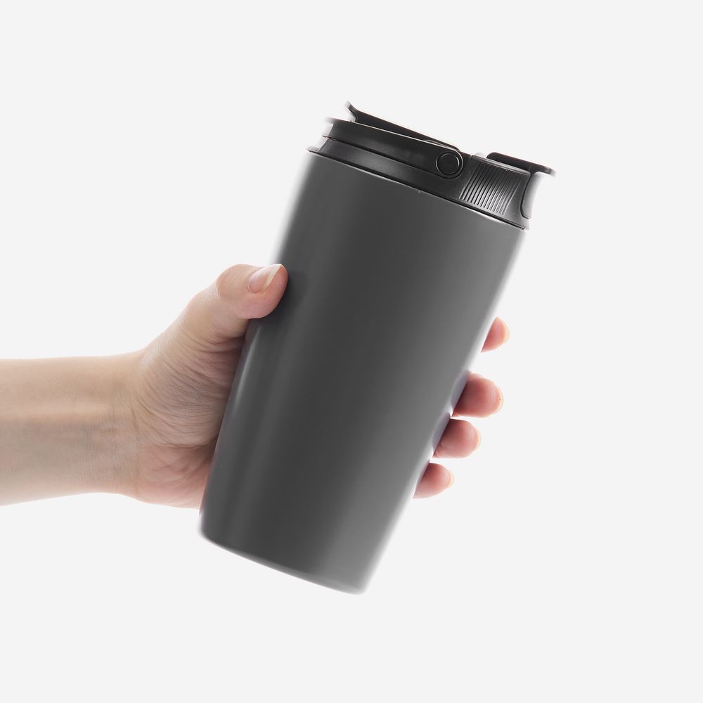 Термостакан с двумя поильниками Duetta, серый — изображение 7