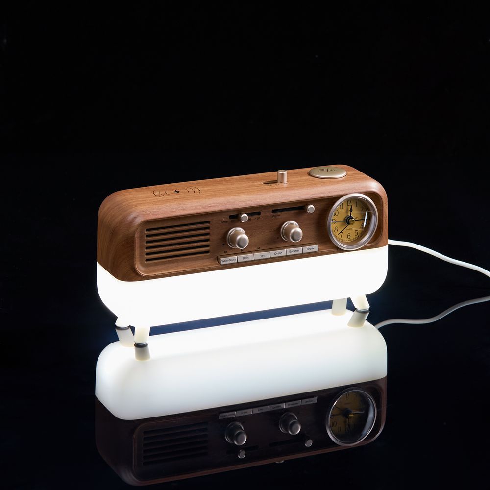 Bluetooth-колонка с беспроводной зарядкой, часами и подсветкой Multiverse, ver.2 — изображение 10