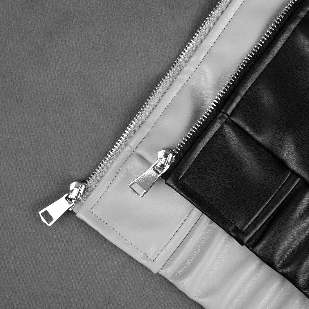 Бомбер из искусственной кожи Univer, серый — изображение 8