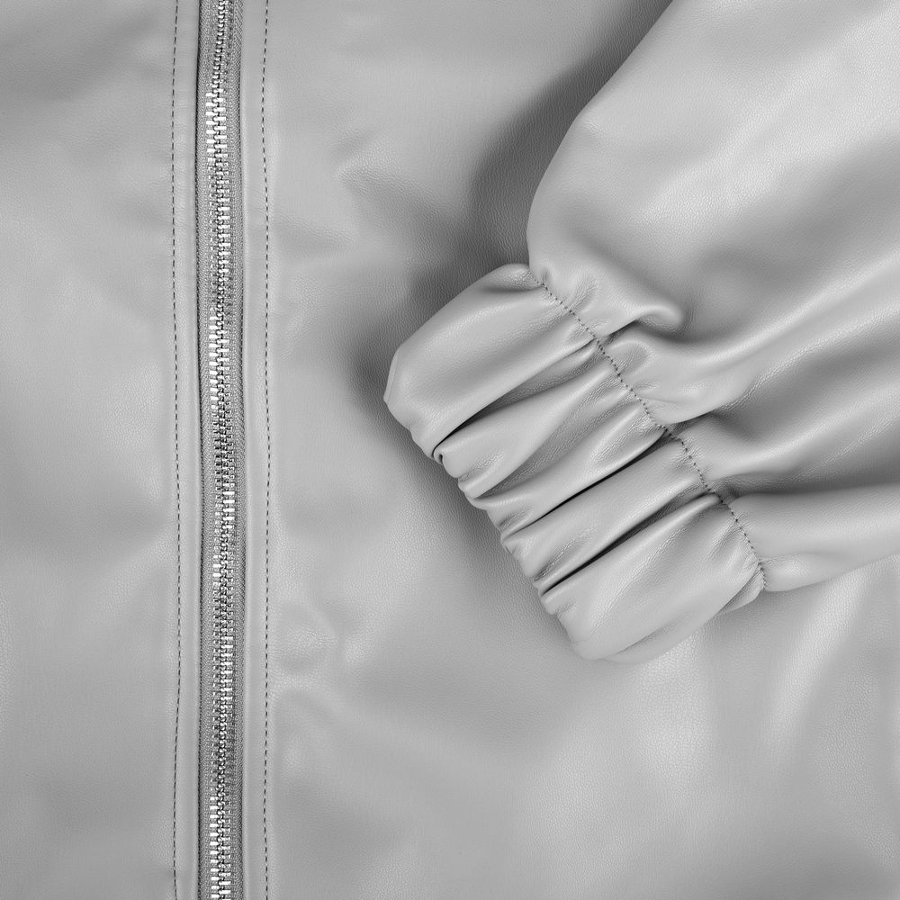 Бомбер из искусственной кожи Univer, серый — изображение 5