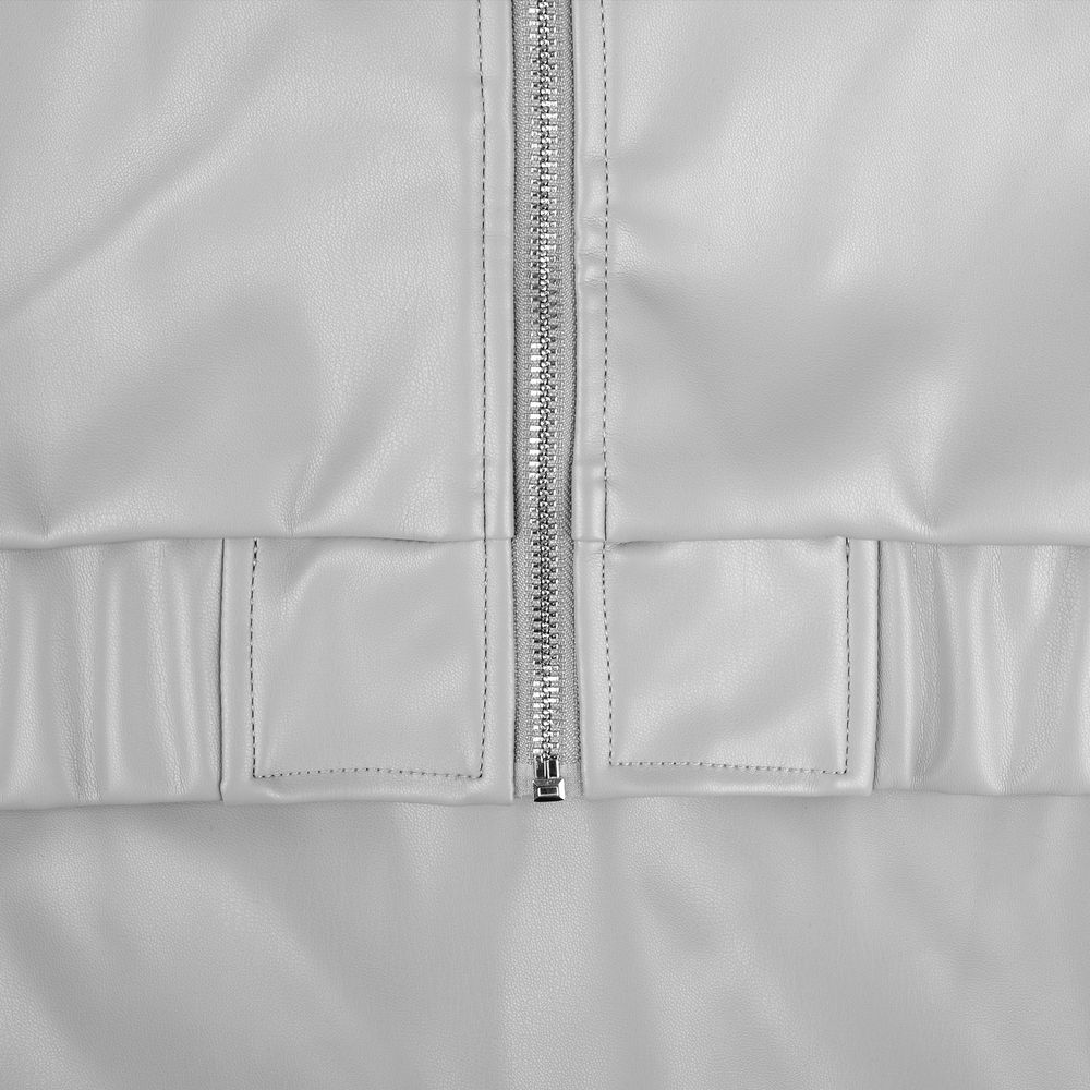 Бомбер из искусственной кожи Univer, серый — изображение 7